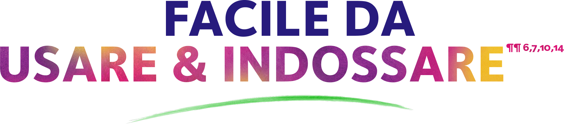 Facili da usare & indossare